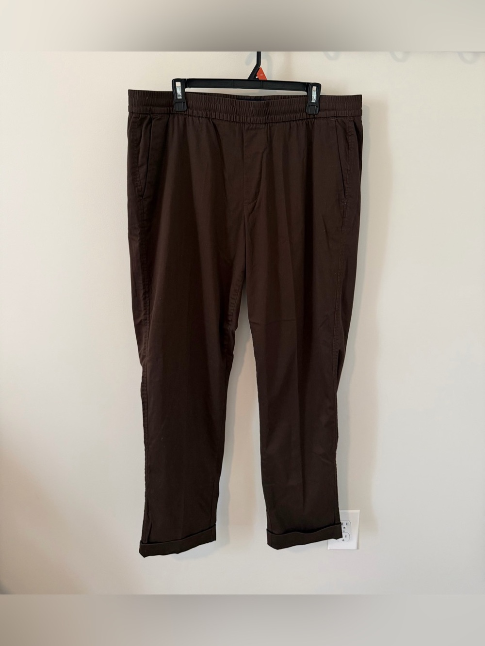 Abercrombie & Fitch Elastic Waist Chino Pants Men’s Size XL Stretch Brown
